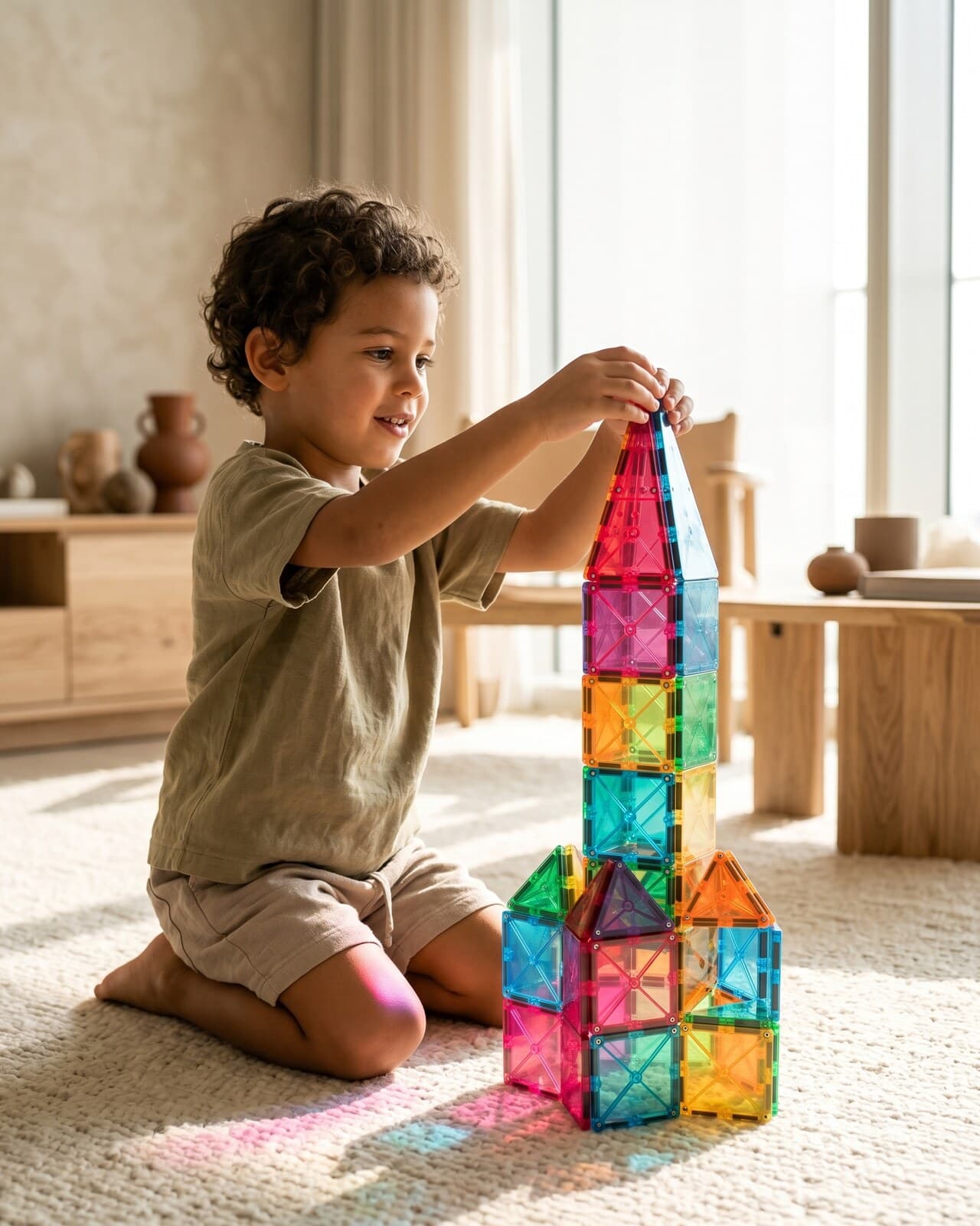 Magna-Tiles Translucent Magnetic Tiles