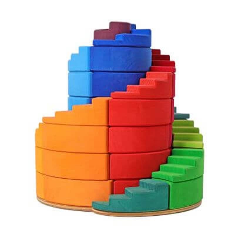 Counterrotating Stepping Spiral