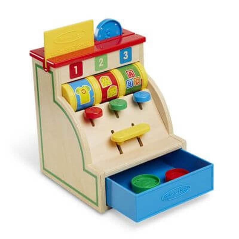 Wooden Sort And Swipe Cash Register